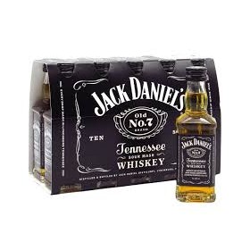 mini whisky jack daniels n 7 5cl x 10 unidades