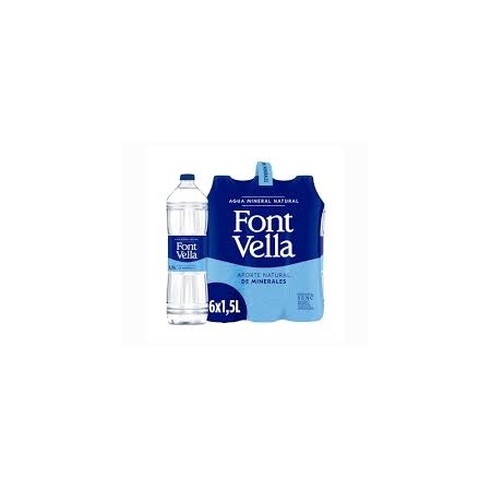 agua font vella 1l pack 6 unidades