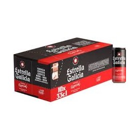 cerveza estrella galicia lata 33cl x 10 unidades