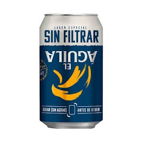 cerveza el aguila 1 sin filtrar lata 33cl x 10 unidades