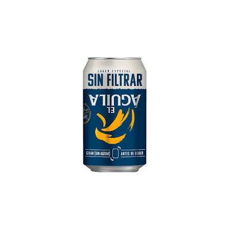 cerveza el aguila 1 sin filtrar lata 33cl x 10 unidades