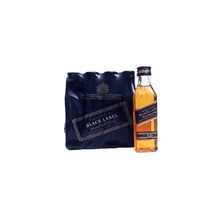 mini johnnie walker black label 5cl x 12 unidades