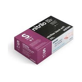 guantes nitrilo talla s negro sanyc caja 100 unds
